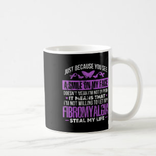 Fibromyalgie Fibro Warrior Paarse lintvlinder Koffiemok