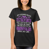 Fibromyalgie Fibro Warrior Paarse lintvlinder T-shirt (Voorkant)