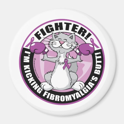 Fibromyalgie Fighter Cat Magneet (Voorkant)