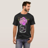 Fibromyalgie Geloof Liefde Hoop Bloemenkruik Bewus T-shirt (Voorkant volledig)