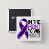 Fibromyalgie - gevecht om te winnen vierkante button 5,1 cm (Voorkant /achterkant)
