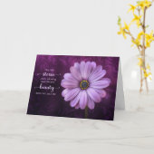 Fibromyalgie Goed gedaan met Vibrant Paarse Daisy Kaart (Gele Bloem)