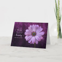 Fibromyalgie Goed gedaan met Vibrant Paarse Daisy Kaart