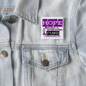 Fibromyalgie HOPE 2 Vierkante Button 5,1 Cm (In situ)