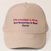 Fibromyalgie is echt, en verdient een echte kure! trucker pet (Voorkant)