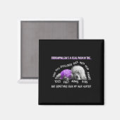 Fibromyalgie is een echte pijn Bichon Frise hond 1 Magneet (Voorkant / Achterkant)