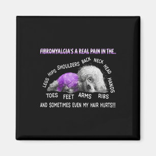 Fibromyalgie is een echte pijn Bichon Frise hond 1 Magneet