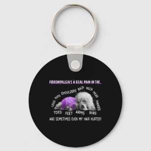 Fibromyalgie is een echte pijn Bichon Frise hond 1 Sleutelhanger