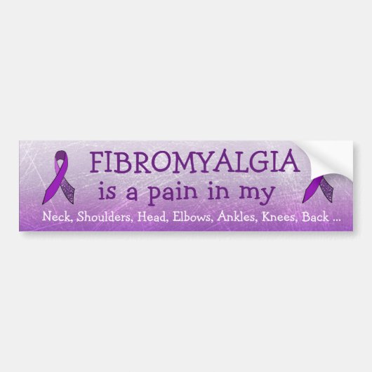Fibromyalgie is een pijn in de... Bumpersticker (Voorkant)
