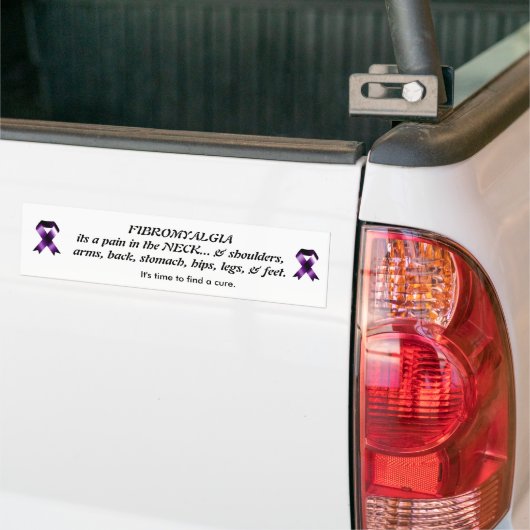 Fibromyalgie is een pijn in de nek bumpersticker (Op Truck)