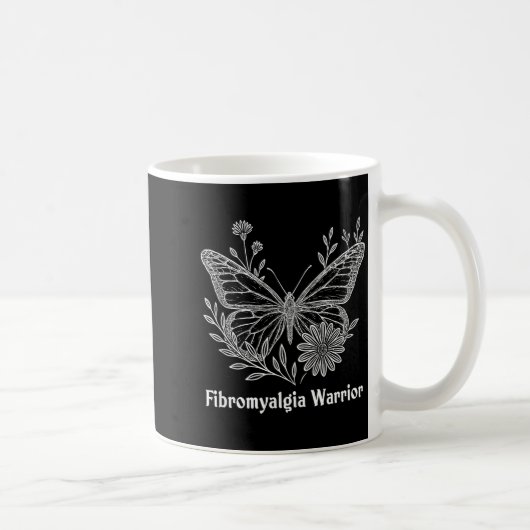 Fibromyalgie Krijger Bewustzijn Vlinder Onzichtbaa Koffiemok (Rechts)
