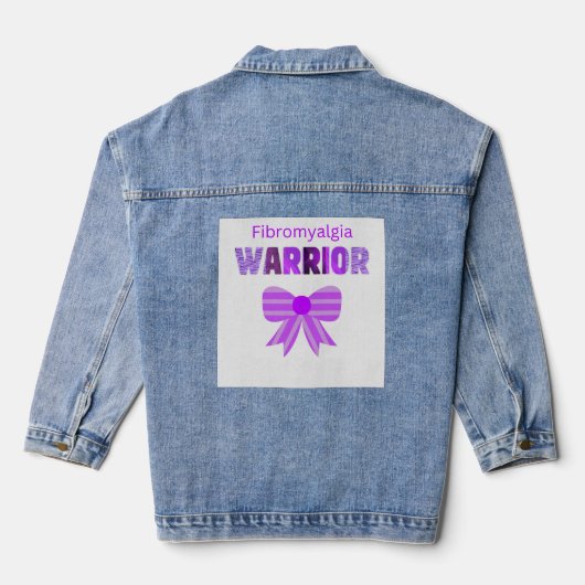 Fibromyalgie-krijger Denim Jacket (Achterkant)