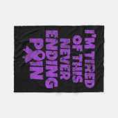 Fibromyalgie krijger Ik ben moe van nooit eindigen Fleece Deken (Voorkant (Horizontaal))