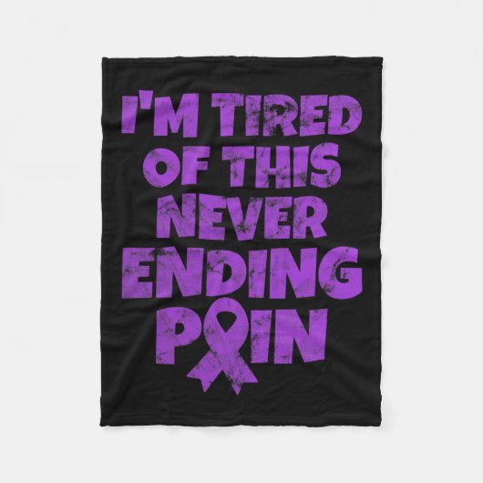 Fibromyalgie krijger Ik ben moe van nooit eindigen Fleece Deken (Voorkant)