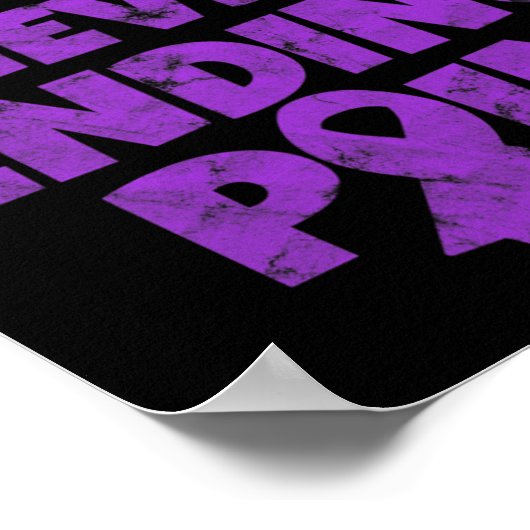 Fibromyalgie krijger Ik ben moe van nooit eindigen Poster (Hoek)