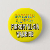 Fibromyalgie Krijger – Onzichtbare Ziekte Ronde Button 5,7 Cm (Voorkant)