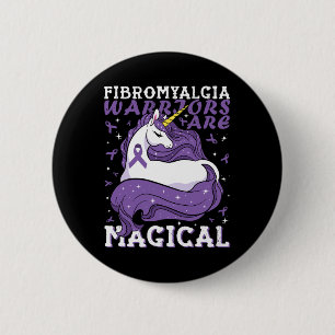 Fibromyalgie krijgers zijn magische eenhoorn liefh ronde button 5,7 cm