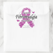 Fibromyalgie Lint van Butterflies 2 Ronde Sticker (Tas)