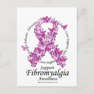 Fibromyalgie Lint van Butterflies Briefkaart