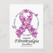 Fibromyalgie Lint van Butterflies Briefkaart (Voorkant)