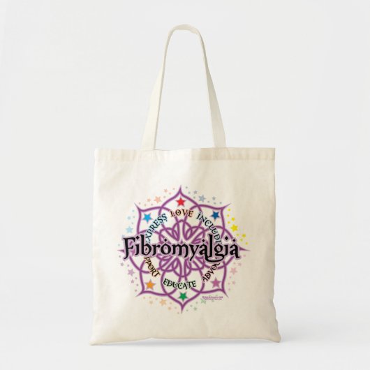 Fibromyalgie Lotus Tote Bag (Voorkant)