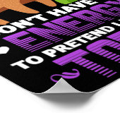 Fibromyalgie Luide Fibro Warrior Patiënt Ik heb Fi Poster (Hoek)