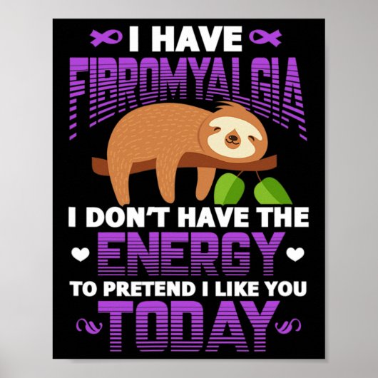 Fibromyalgie Luide Fibro Warrior Patiënt Ik heb Fi Poster (Voorkant)