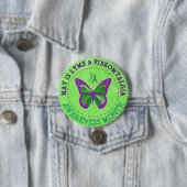 Fibromyalgie & Lyme Bewustheid Month Ribbon Button (In situ)