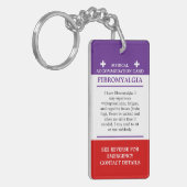 Fibromyalgie Medisch Alert ICE onzichtbare ziekte Sleutelhanger (Voorkant Links)
