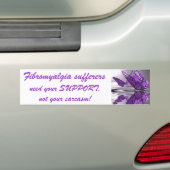 Fibromyalgie Ondersteuning niet Sarcasme Bumpersticker (Op auto)