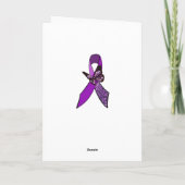 Fibromyalgie Ondersteuning Paarse vlinder lint Kaa Kaart (Achterkant)