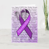 Fibromyalgie Ondersteuning Paarse vlinder lint Kaa Kaart (Voorkant)
