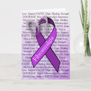 Fibromyalgie Ondersteuning Paarse vlinder lint Kaa Kaart