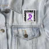 Fibromyalgie Ondersteuning Vierkante Button 5,1 Cm (In situ)