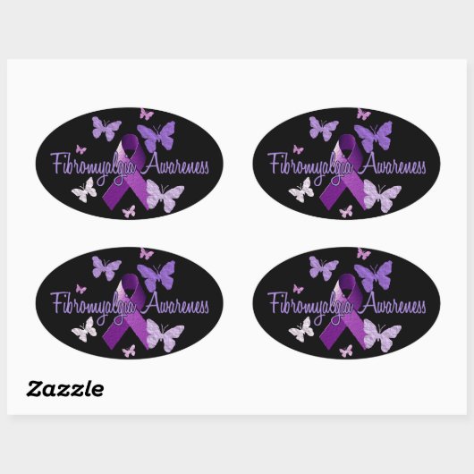 Fibromyalgie Ovale Sticker (Vel)