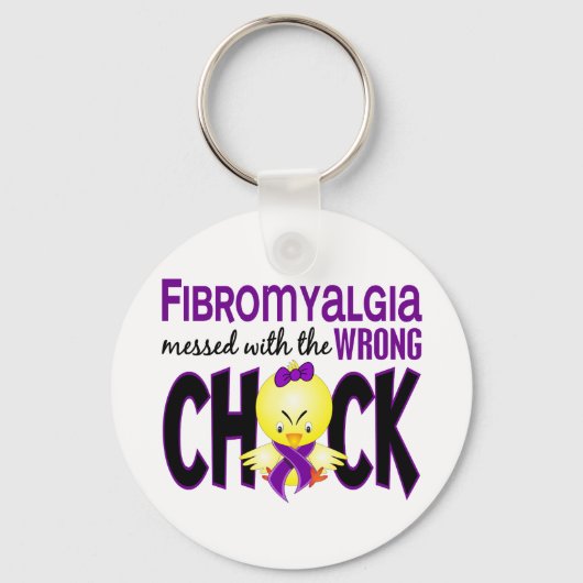 Fibromyalgie overgebracht met de verkeerde kuiken sleutelhanger (Voorkant)