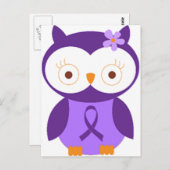 Fibromyalgie Owl Briefkaart (Voorkant / Achterkant)
