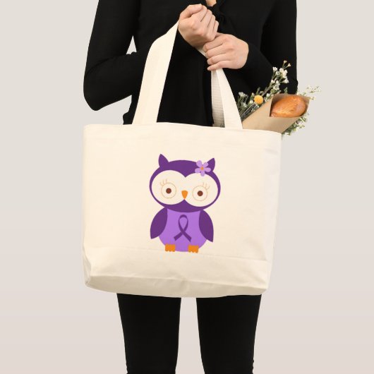 Fibromyalgie Owl Grote Tote Bag (Voorkant (product))