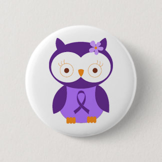 Fibromyalgie Owl Ronde Button 5,7 Cm
