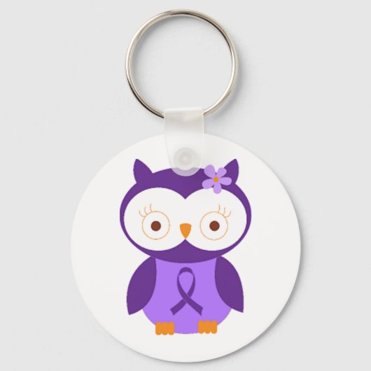 Fibromyalgie Owl Sleutelhanger (Voorkant)