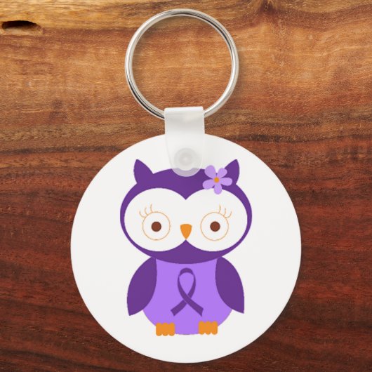 Fibromyalgie Owl Sleutelhanger (Voorkant)
