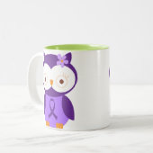 Fibromyalgie Owl Tweekleurige Koffiemok (Voorkant links)