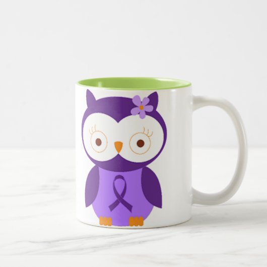 Fibromyalgie Owl Tweekleurige Koffiemok (Rechts)