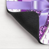 Fibromyalgie Paarse bewustwording Muismat lint (Hoek)