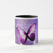 Fibromyalgie Paarse Butterfly Inspirerend Mok (Midden)