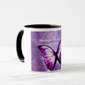 Fibromyalgie Paarse Butterfly Inspirerend Mok (Voorkant links)