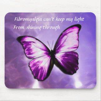 Fibromyalgie Paarse Butterfly Muismat