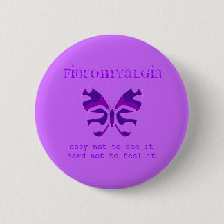 Fibromyalgie Paarse Camouflage Butterfly Button