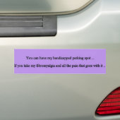 Fibromyalgie pijn bumpersticker (Op auto)