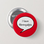fibromyalgie, rood bewustzijn ronde button 5,7 cm (Voorkant /achterkant)